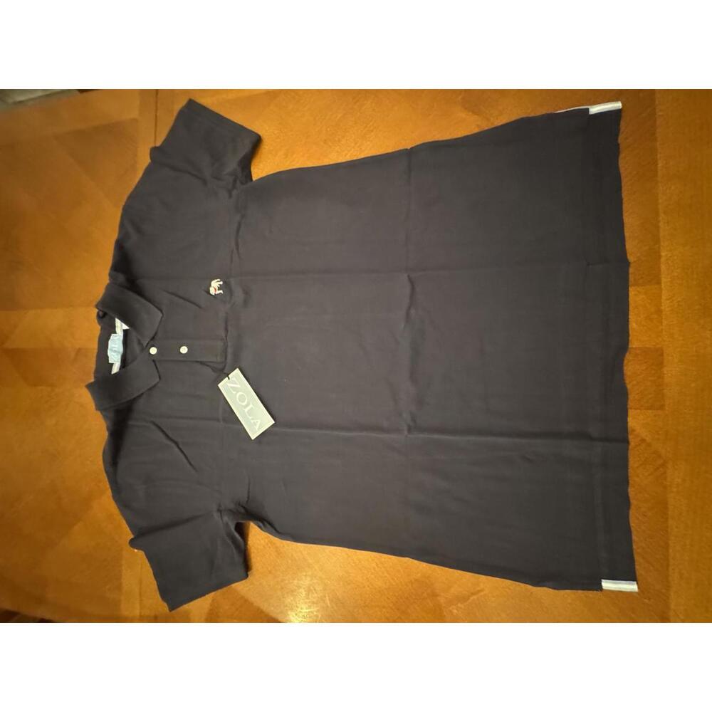 Zola Navy Blue Polo Shirt with Bulldog Embroidery 10-123